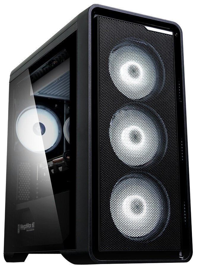 Корпус Zalman M3 PLUS, без БЖ, 1xUSB3.0, 2xUSB2.0, 4x120mm White LED fan, TG Side Panel, mATX, Blackфото
