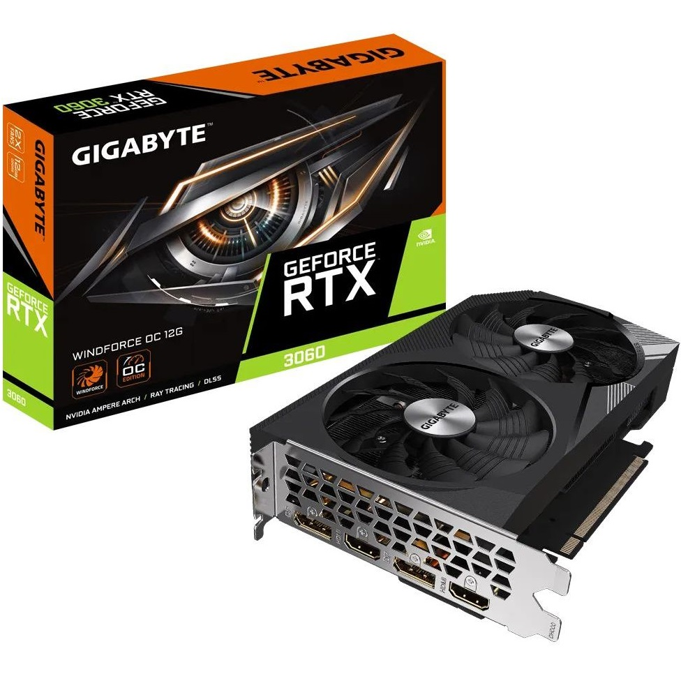Відеокарта GIGABYTE GeForce RTX 3060 12GB GDDR6 WINDFORCE OCфото