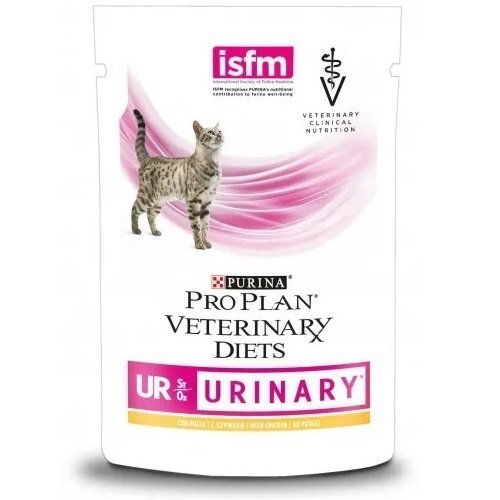Вологий корм Purina Veterinary Diets для кішок, при захворюванні сечостатевої системи, з куркою, 85 гфото1