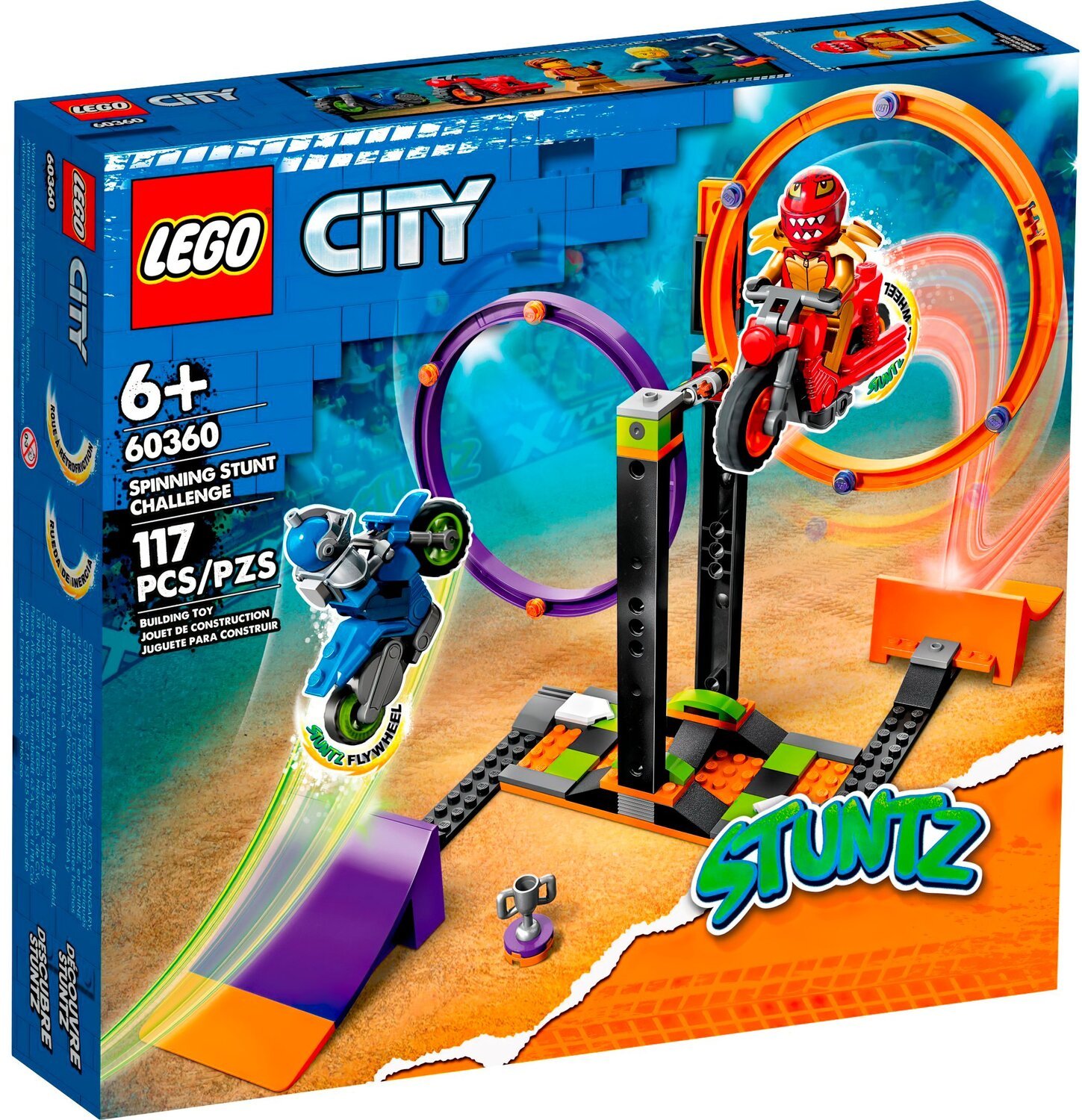 LEGO 60360 City Stuntz Каскадерская задача с вращением фото 