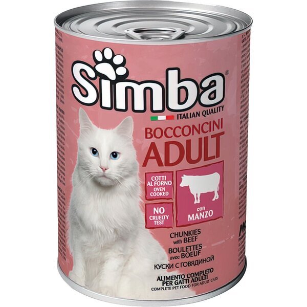 

Влажний корм для кошек Simba cat корм wet говядина 0,415 кг