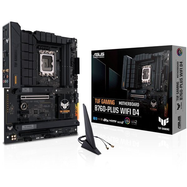 Материнcкая плата ASUS TUF GAMING B760-PLUS WIFI s1700 B760 4xDDR5 M.2 HDMI DP Wi-Fi BT ATX (90MB1ER0-M0EAY0)