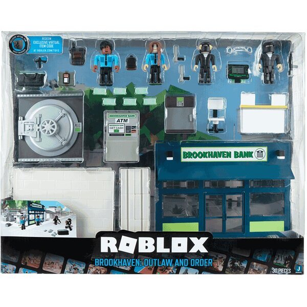 

Игровой набор Roblox Deluxe Playset Brookhaven: Outlaw and Order W12, 4 фигурки и аксессуары