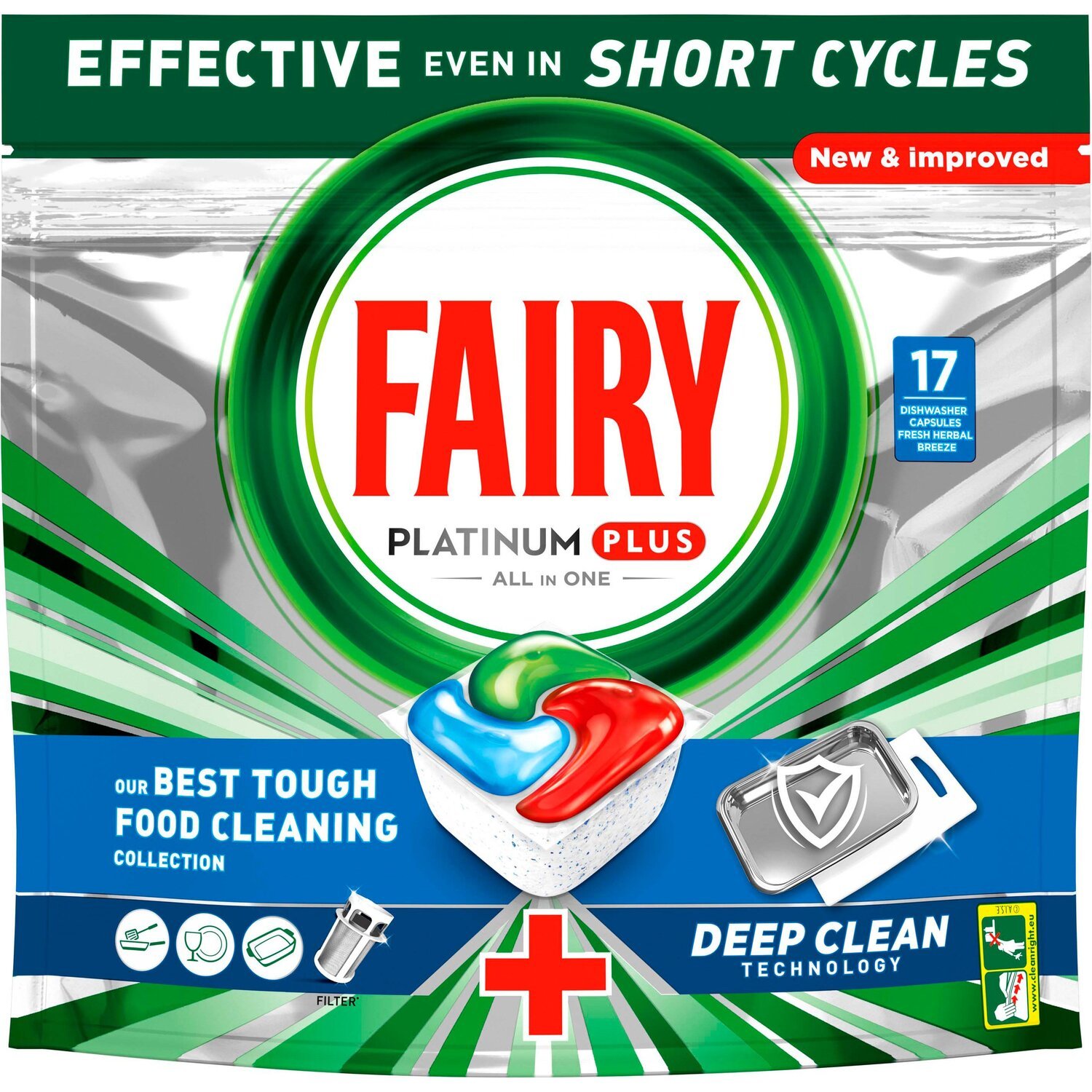 Капсулы для посудомоечных машин Fairy Platinum Plus All in 1 17шт фото 
