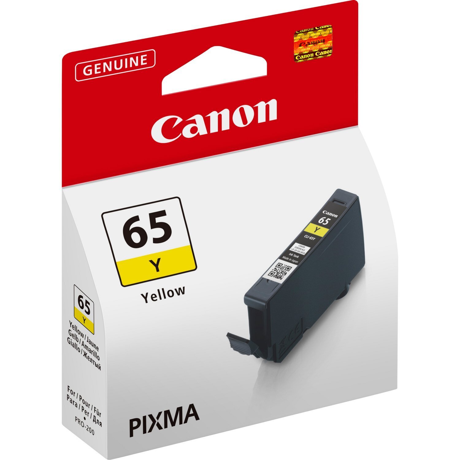 Картридж струйный CANON CLI-65 Pro-200 Yellow (4218C001) фото 