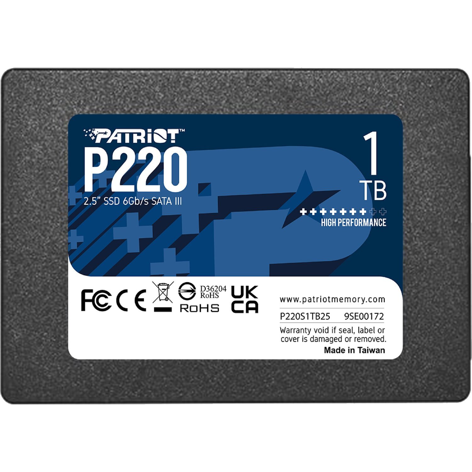 SSD накопичувач PATRIOT 2.5&quot; 1TB SATA P220 (P220S1TB25)фото