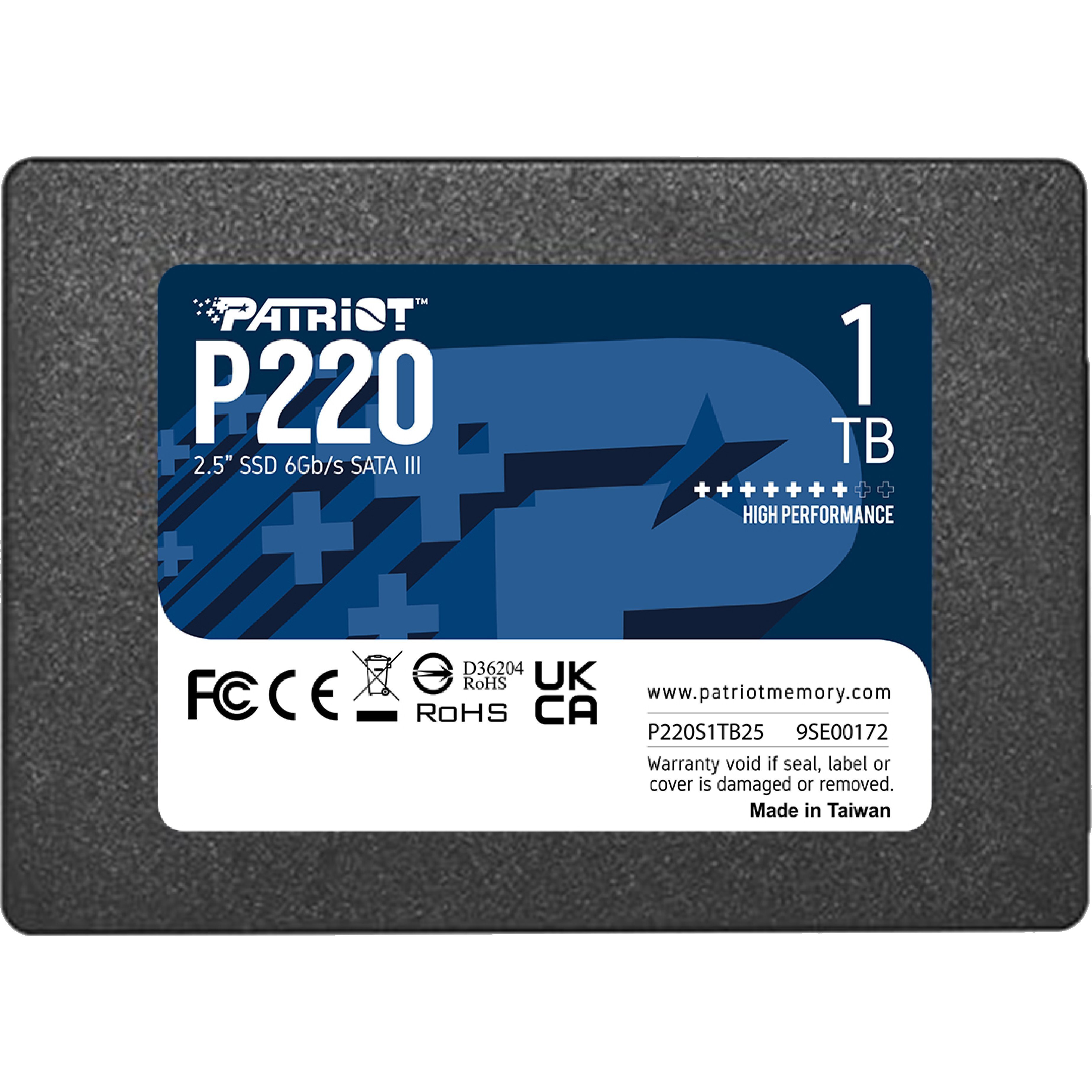 SSD накопичувач PATRIOT 2.5" 1TB SATA P220 (P220S1TB25)фото1