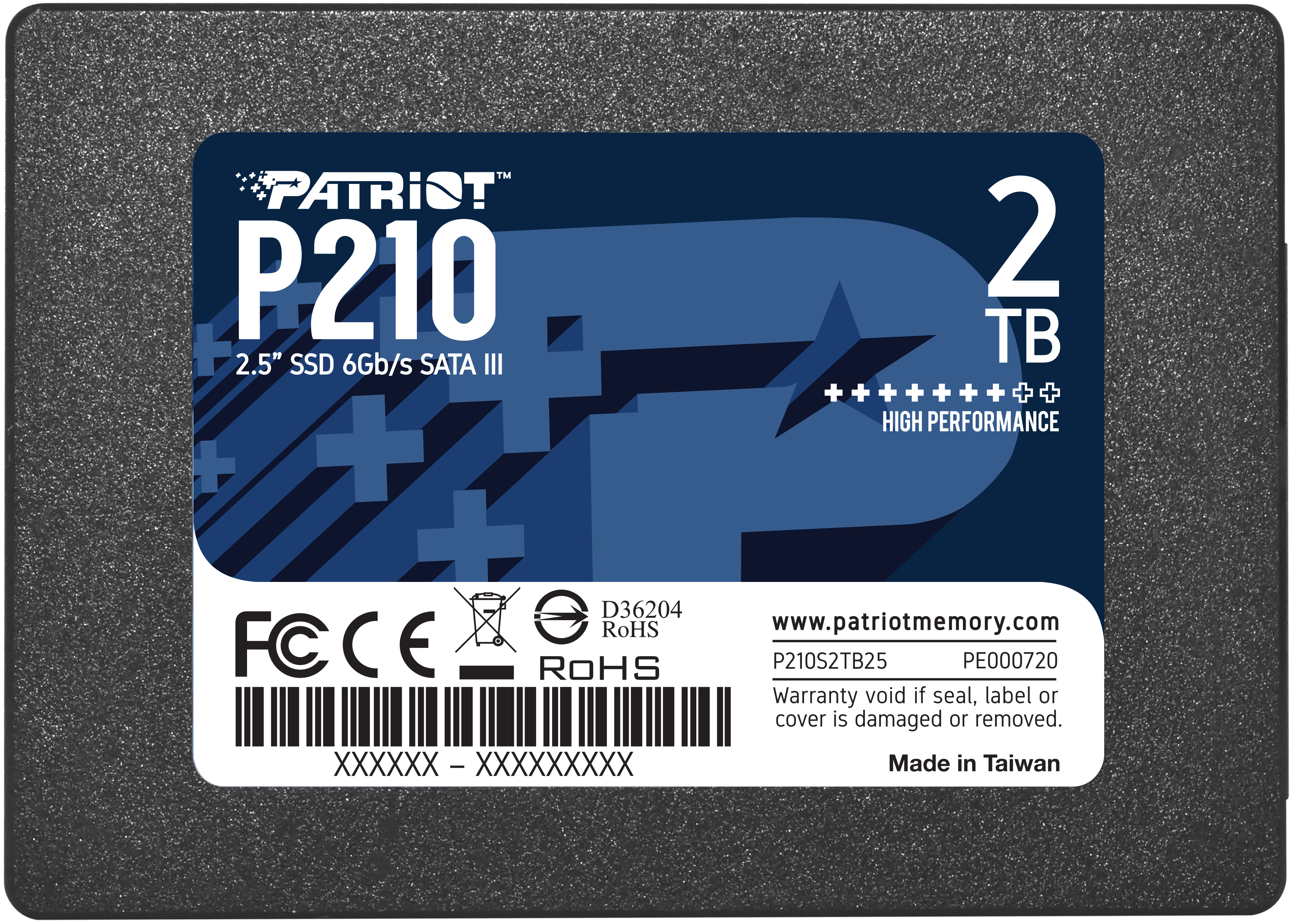 SSD накопитель PATRIOT 2.5" 2TB SATA P210 (P210S2TB25) фото1
