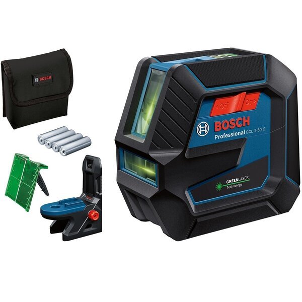 

Лазерный нивелир Bosch Professional GCL 2-50 G с держателем RM 10 (0.601.066.M00)