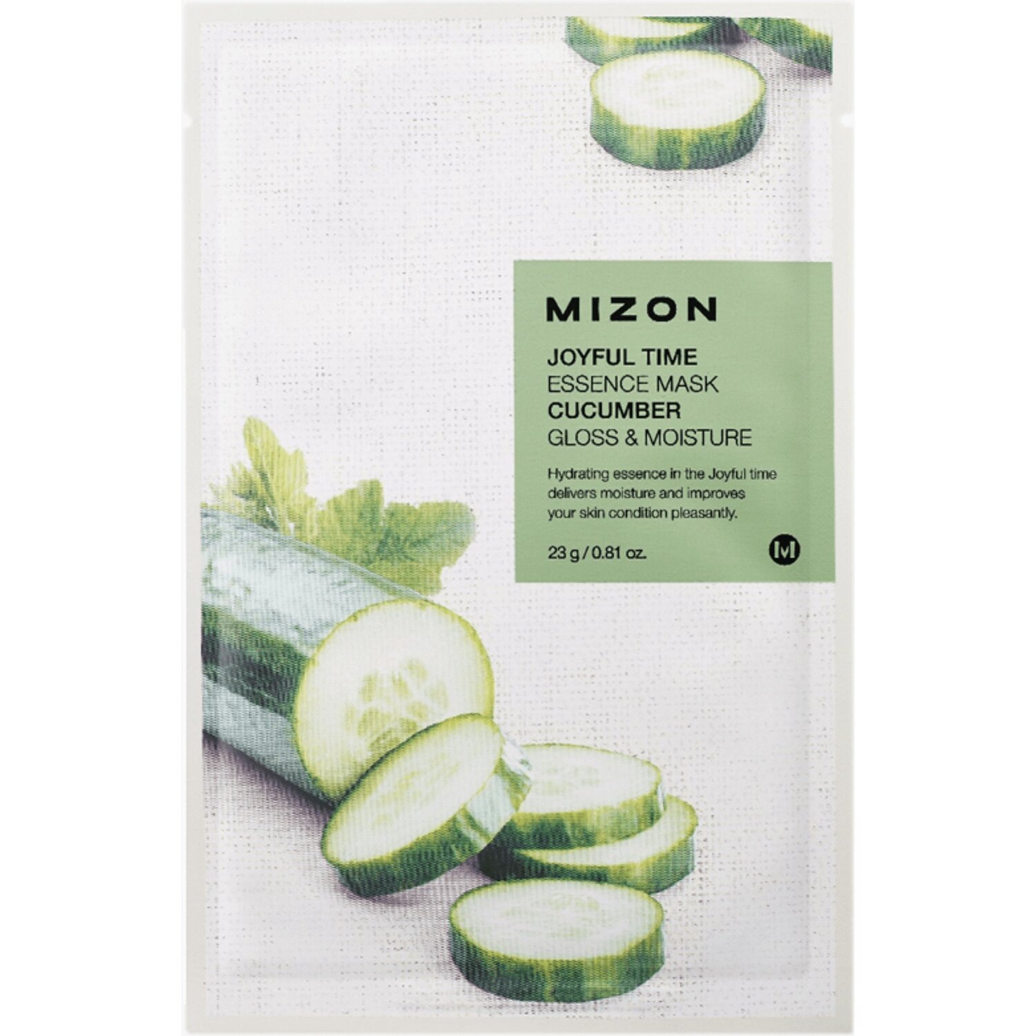 Маска для лица Mizon Joyful Time Essence Mask Cucumber с экстрактом огурца 23г фото 