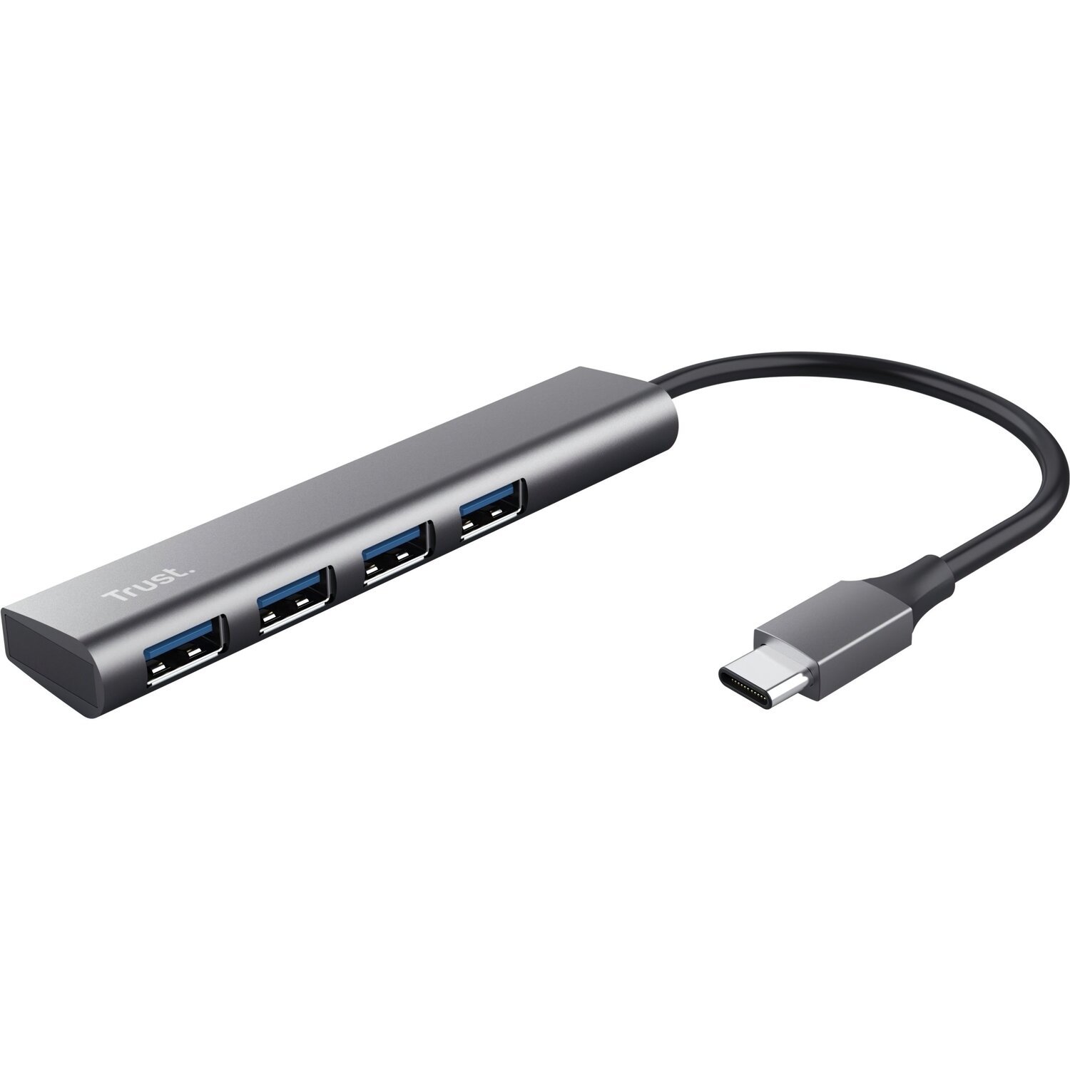USB-хаб Trust Halyx Type-C to 4-Port USB-A 3.2 Grey (24948_TRUST) фото 