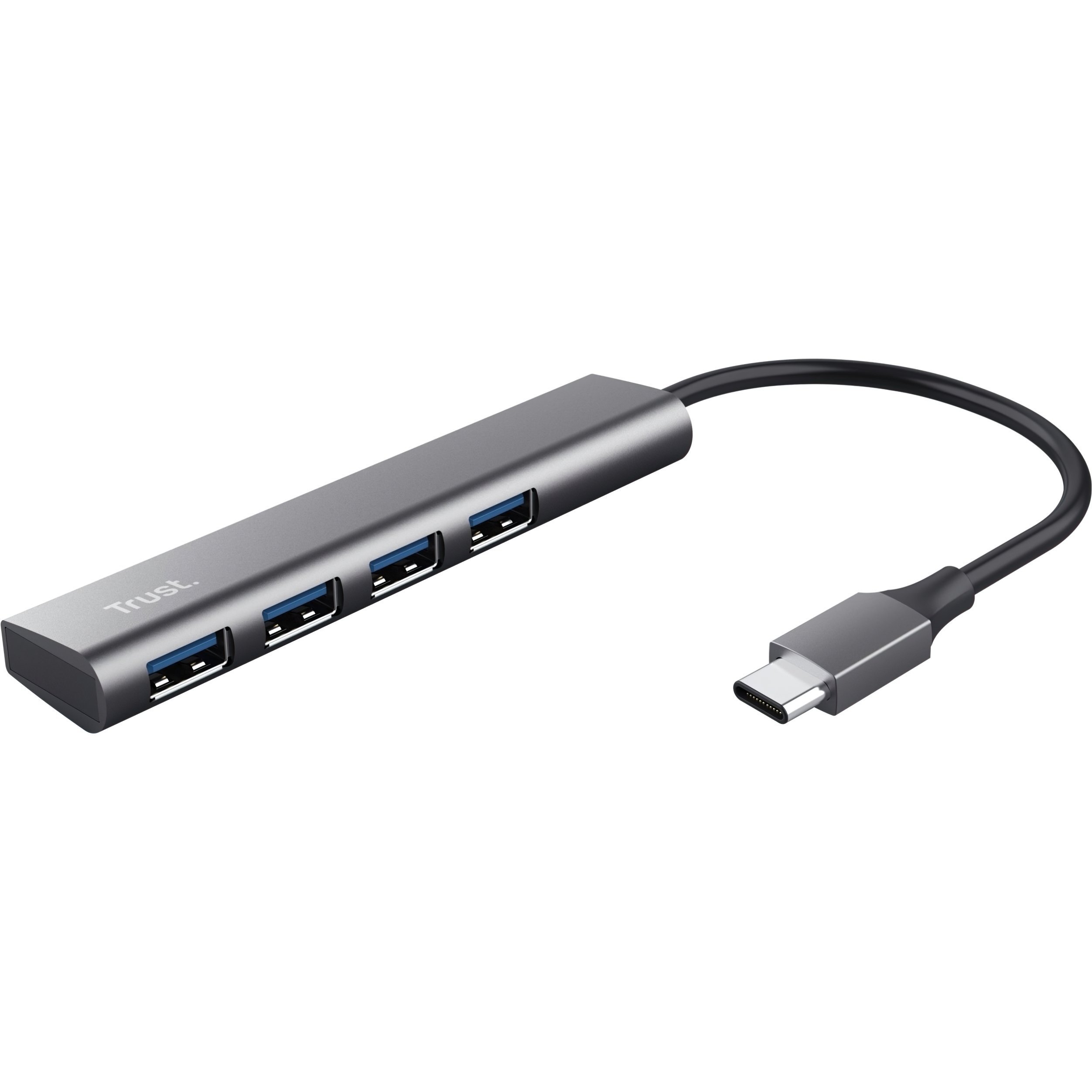 USB-хаб Trust Halyx Type-C to 4-Port USB-A 3.2 Grey (24948_TRUST) фото 1