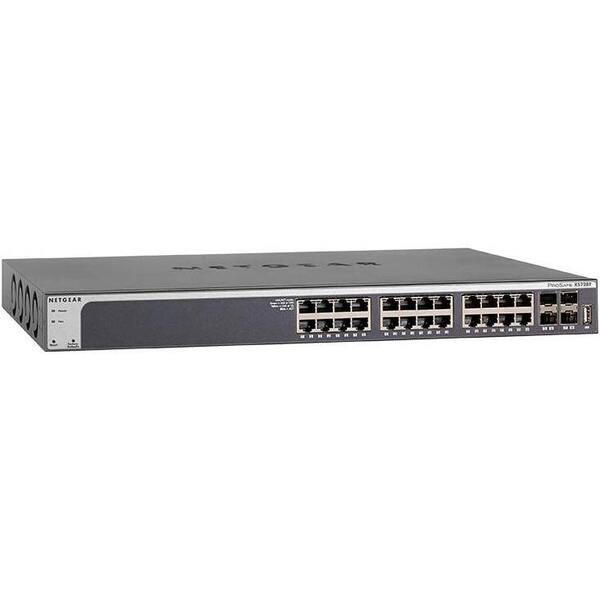 Коммутатор NETGEAR GS728TPPv2 24x1GE PoE+(380Вт), 4xSFP, управляемый (GS728TPP-200EUS)