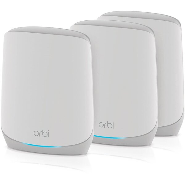 Акція на WiFi-система NETGEAR Orbi RBK763S, AX5400, WiFi 6, MESH, 3xGE LAN, 1xGE WAN, бел. цв. (3шт.)(RBK763S-100EUS) від MOYO