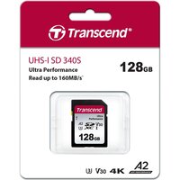Карта памяти Transcend SD 128GB C10 UHS-I U3 A2 R160/W90MB/s 4K (TS128GSDC340S)