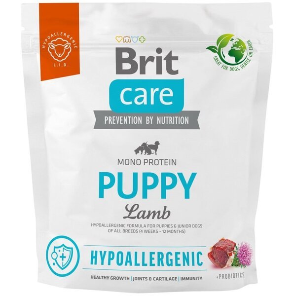 Корм для щенков Brit Care Dog Hypoallergenic Puppy гипоаллергенный с ягненком 1кг