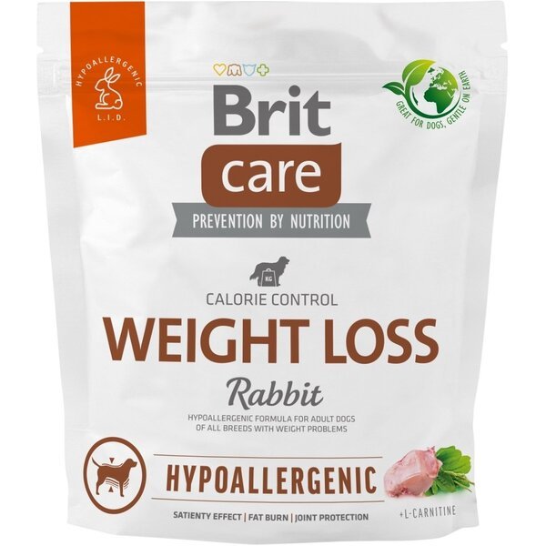 Корм для собак с лишним весом Brit Care Dog Hypoallergenic Weight Loss гипоаллергенный с кроликом 1кг