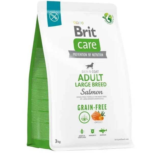 Корм для собак больших пород Brit Care Dog Grain-free Adult Large Breed беззерновой с лососем 3кг