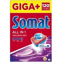 Таблетки для посудомоечной машины Somat All in one 120шт