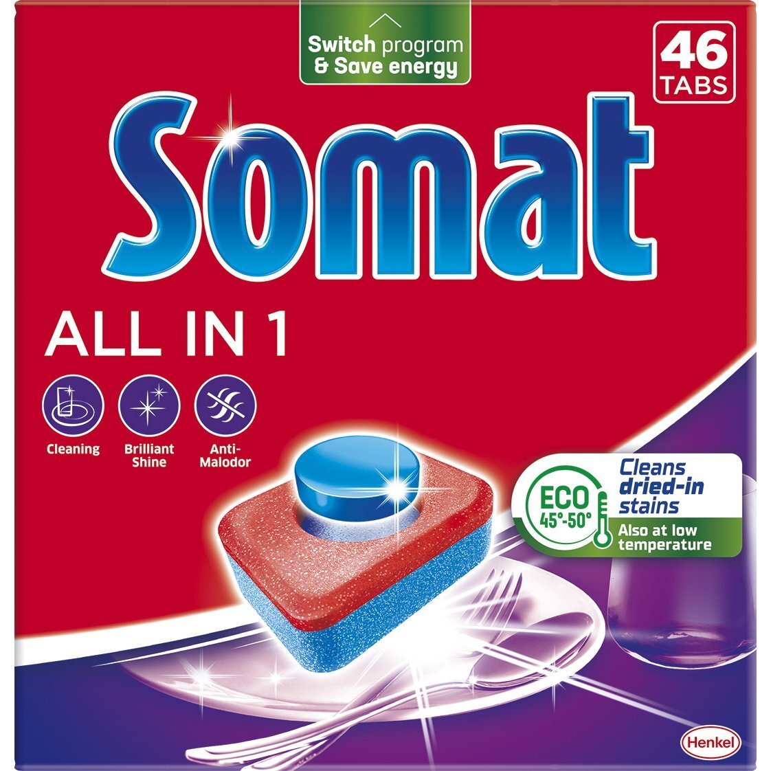 Таблетки для посудомоечной машины Somat All in one 46шт фото 