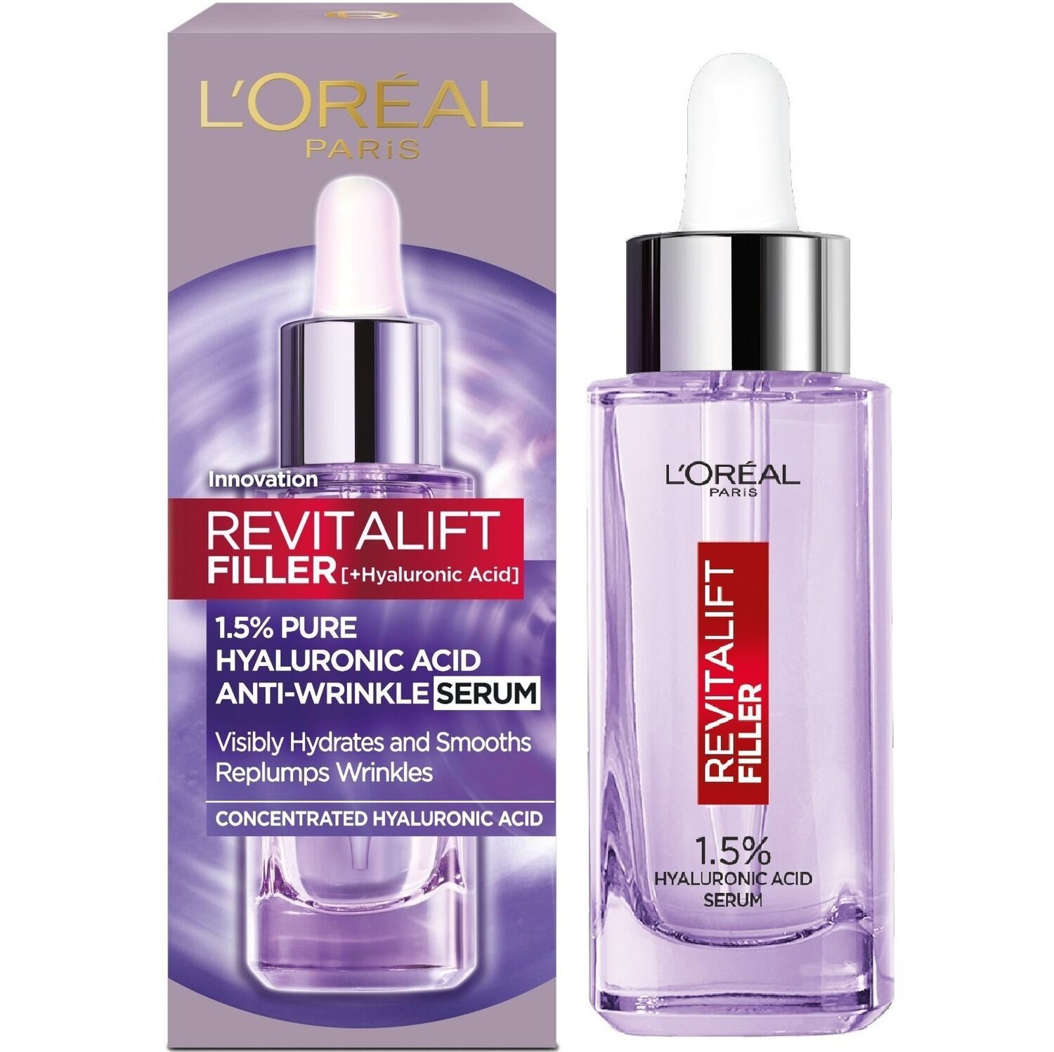 Сироватка з гіалуроновою кислотою L&#039;Oréal Paris Revitalift Filler догляд для всіх типів шкіри 30млфото