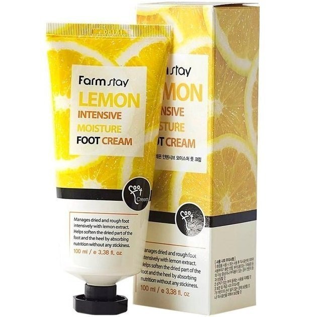 Крем для ног увлажняющий с лимоном FarmStay Lemon Intensive Moisture Foot Cream 100мл фото 