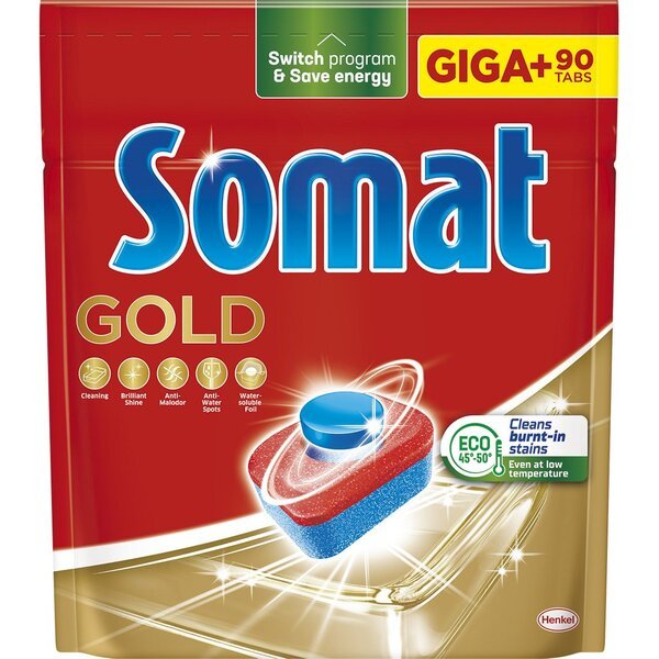 Фото - Таблетки для посудомийки Somat Таблетки для посудомийної машини  Gold 90шт 
