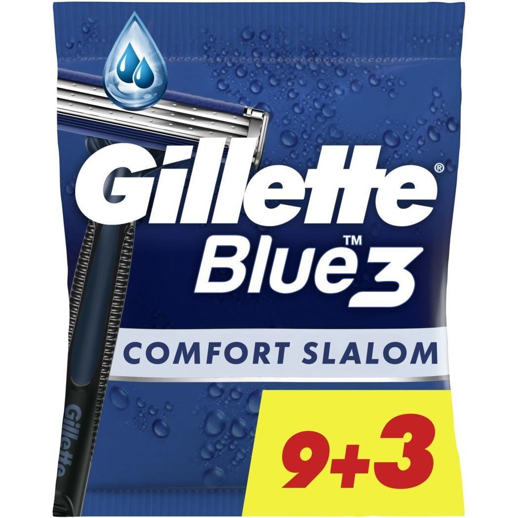 Бритви одноразові Gillette Blue 3 Comfort Slalom 9+3 штфото1