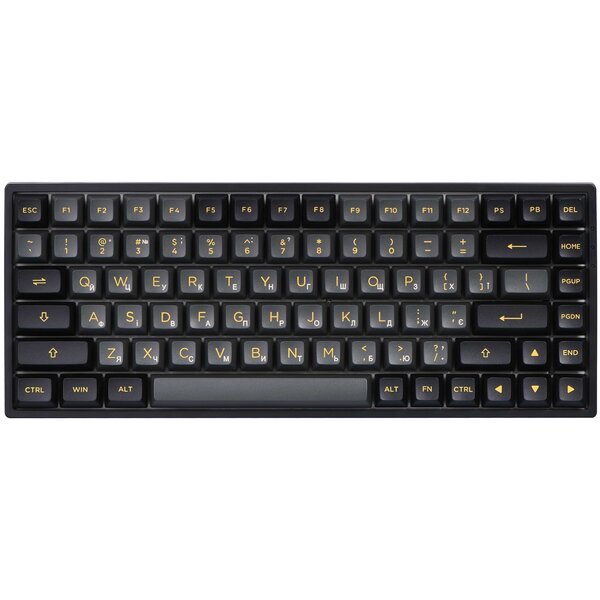 Акція на Клавиатура Akko 3084B Plus Black&Gold 84Key, CS Jelly Pink, BT/WL/USB, EN/UKR, RGB, Black від MOYO