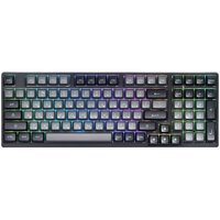 Клавіатура Akko 3098N Black&Cyan 98Key, TTC Flame, BT/WL/USB, Hot-swappable, EN/UKR, RGB, Black