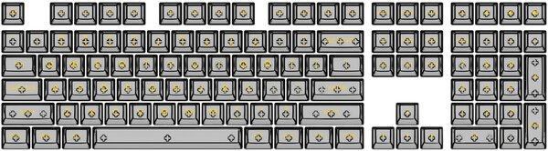 

Кейкапы AKKO ASA Clear printed keycap Black V2 Fullset