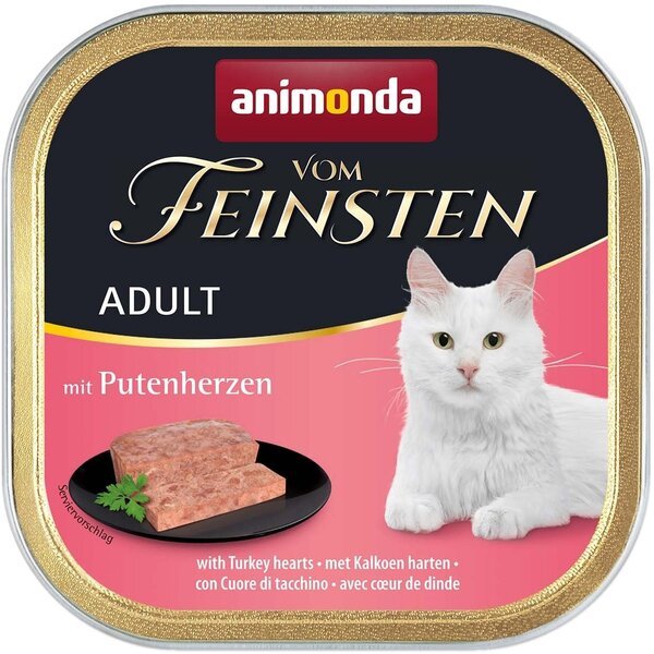 Корм влажный для котов Vom Feinsten индюшачьими сердцами 100 г