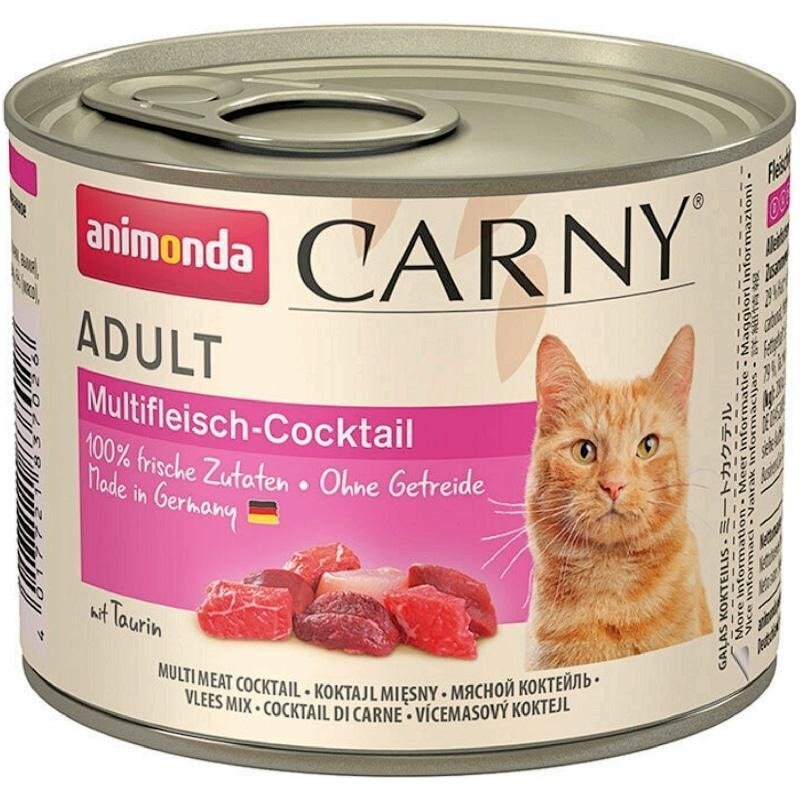 Корм влажный для котов Carny мультимясной коктейль 200 г фото 1