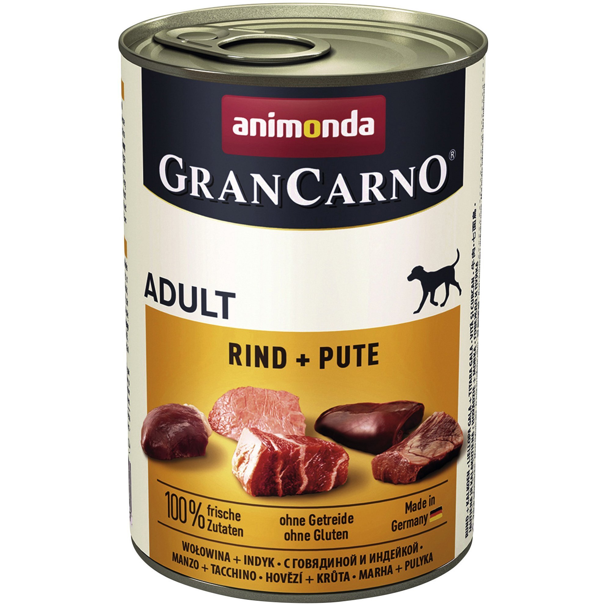 Корм влажный для щенков GranCarno с говядиной и индюшкой 400 г фото 1