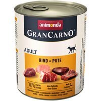 Корм вологий для цуценят GranCarno з яловичиною та індичкою 800 г