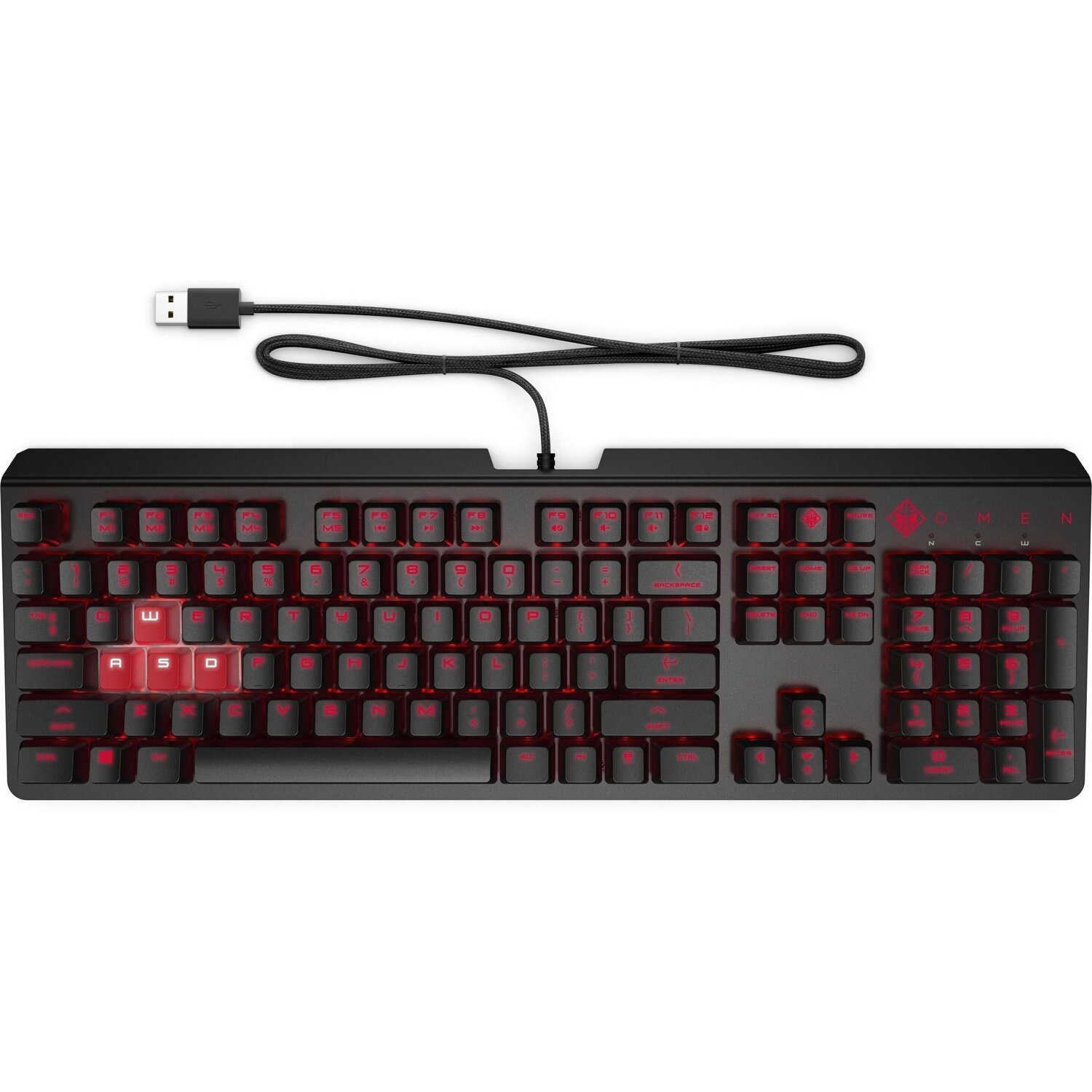 Игровая клавиатура HP OMEN Encoder LED 104key Cherry MX Red USB Black (6YW76AA) фото 