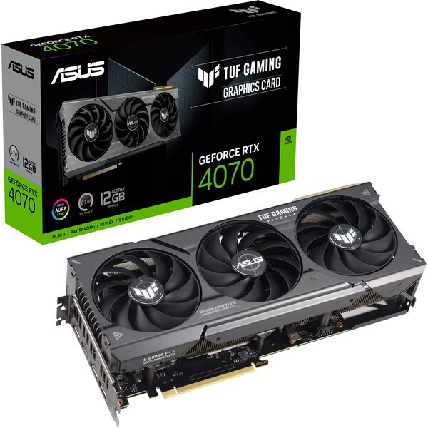

Видеокарта ASUS GeForce RTX 4070 12GB GDDR6X TUF GAMING TUF-RTX4070-12G-GAMING (90YV0IZ1-M0NA00)