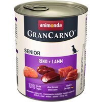 Корм вологий для собак GranCarno з яловичиною та ягням 800 г