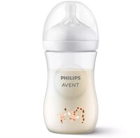 Бутылочка Philips Avent для кормления Natural Природный Поток, 260 мл.1 шт. Жираф