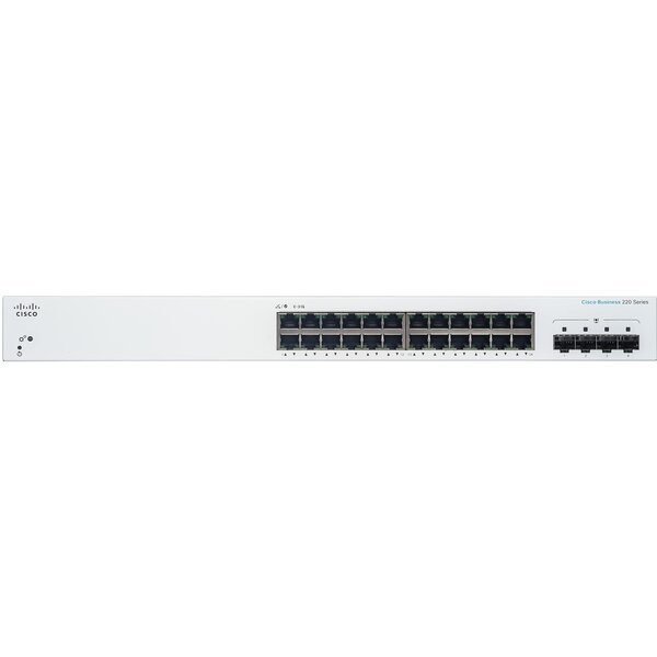 Коммутатор Cisco CBS220 Smart 24-port GE, 4x1G SFP (CBS220-24T-4G-EU)