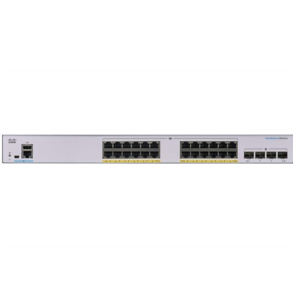 

Коммутатор Cisco CBS250 Smart 24-port GE, PoE, 4x1G SFP (CBS250-24P-4G-EU)