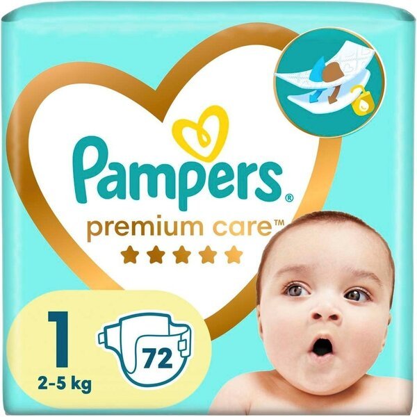 Акція на Подгузники детские Pampers Premium Care Newborn 2-5кг 72шт від MOYO