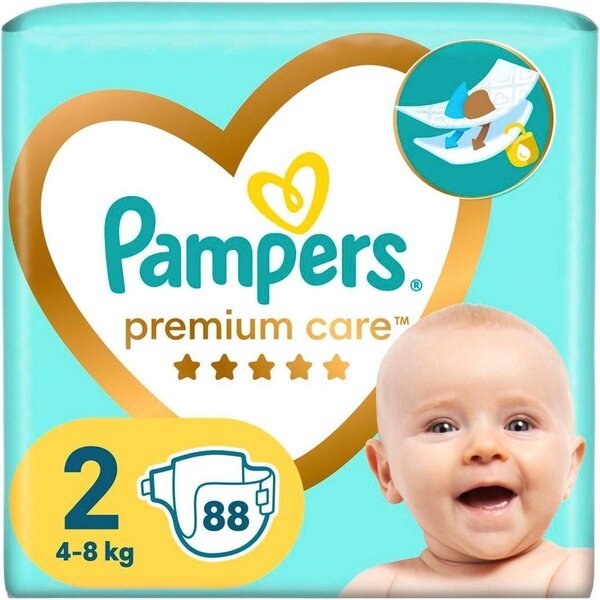 Акція на Подгузники детские Pampers Premium Care Mini 4-8кг 88шт від MOYO