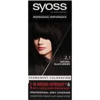 Крем-краска для волос Syoss 2-1 Насыщенный черно-каштановый 115мл