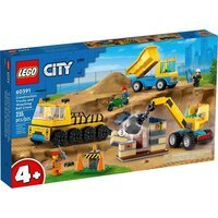 LEGO 60391 City Будівельна вантажівка та кулястий кран-таран