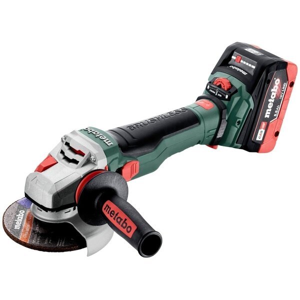 

Шлифмашина угловая аккумуляторная Metabo WVB 18 LTX BL 15-125 Quick, 125мм, 18В 2*5.5Ач (601731660)