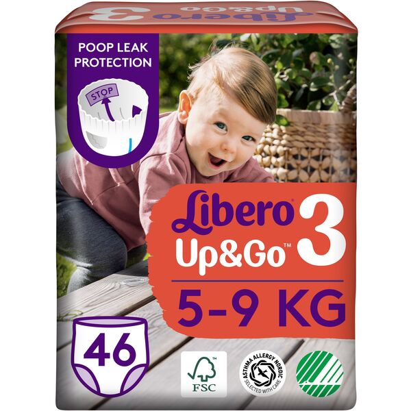 

Подгузники-трусики Libero Up&Go 5-9 кг Размер 3 46шт