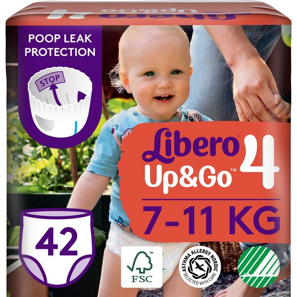 

Подгузники-трусики Libero Up&Go 7-11 кг Размер 4 42шт