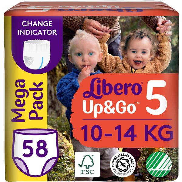 

Подгузники-трусики Libero Up&Go Размер 5 10-14 кг 58 шт