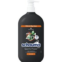 Шампунь для чоловіків Schauma Men Sports Power 2в1 з екстрактом евкаліпту для волосся та тіла 750мл